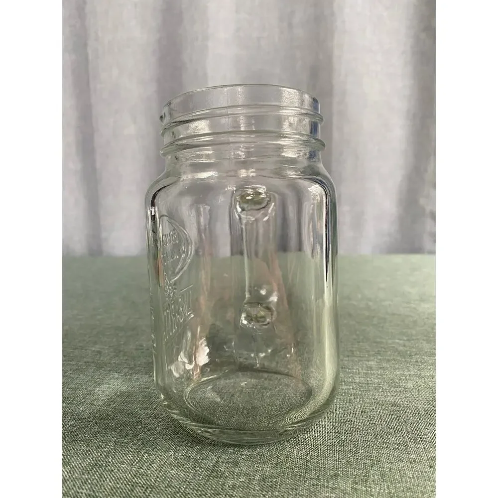 Bud Light Lime-A-Rita Glass Mason Jar Mug with Handle Barware 5.5 Inch